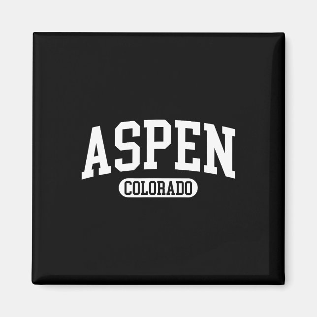 Aspen Colorado Winter Ski Skiing Gift Magnet (Framsidan)
