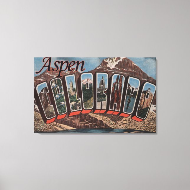 Aspen, ColoradoLarge Brev ScenesAspen, CO Canvastryck (Framsida)