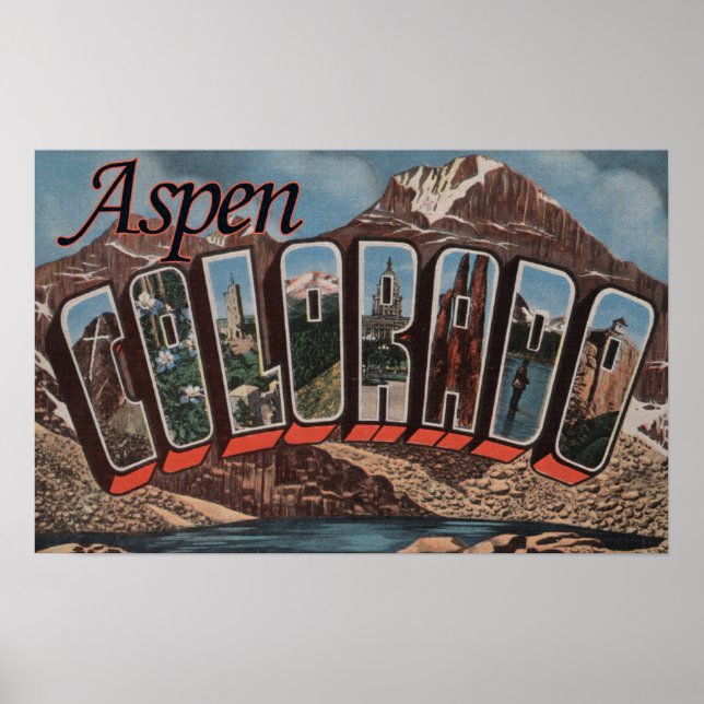 Aspen, ColoradoLarge Brev ScenesAspen, CO Poster (Framsidan)