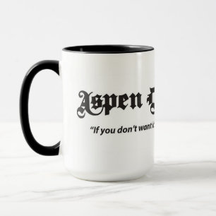 Aspen Daily News 15 oz. Vit Mugg med svart handtag