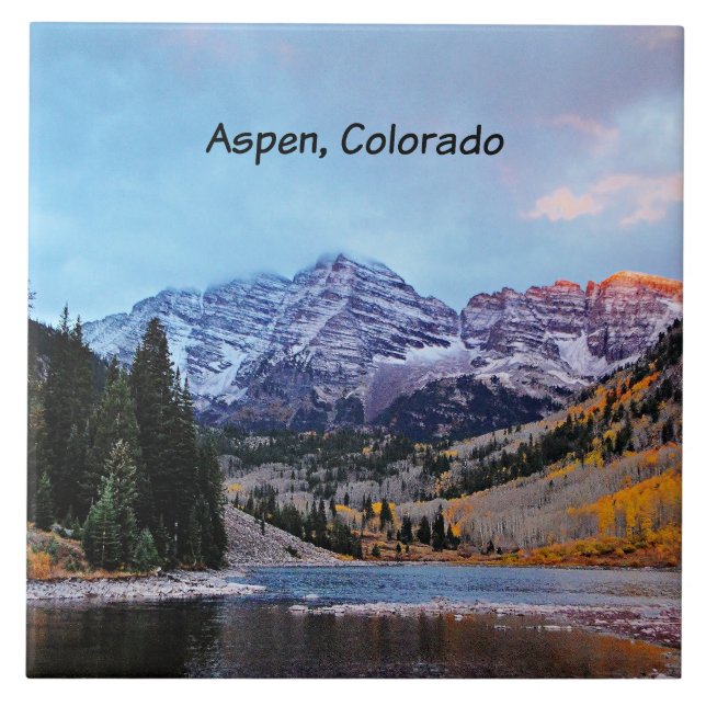 Aspen, foto från Colorado Landcape Kakelplatta (Framsidan)