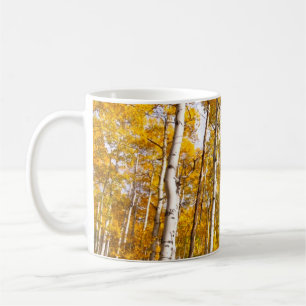 Aspen Groove Gult Höst löv Kaffemugg