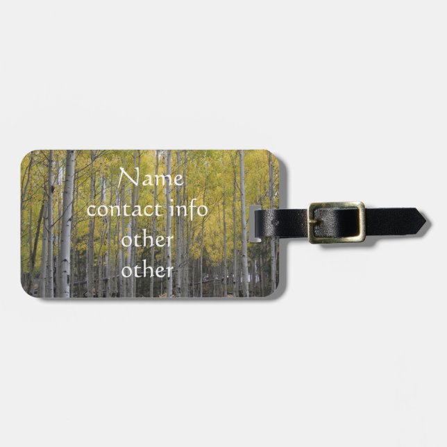 Aspen gult glow bagagebricka (Horisontell Framsida)