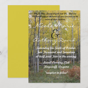 Aspen Gult Glow-inbjudan Inbjudningar