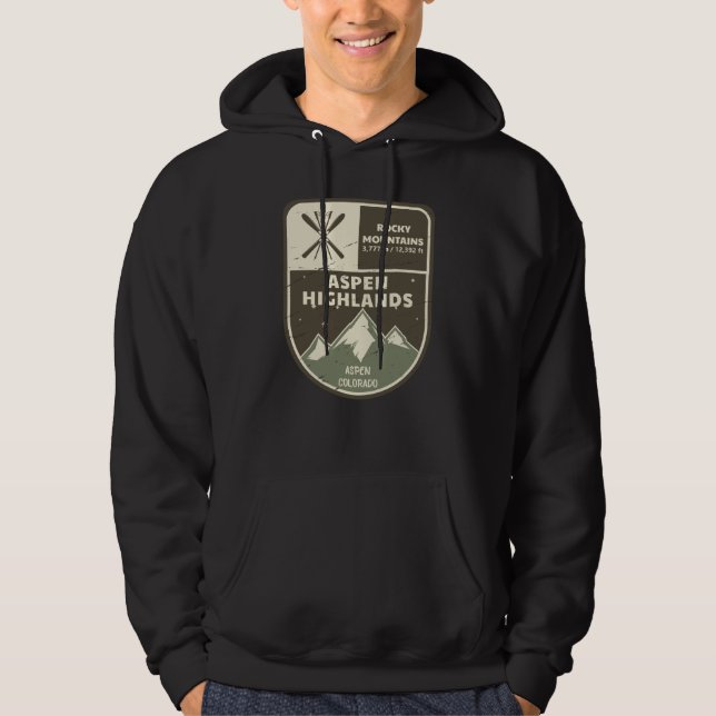 Aspen Highlands Aspen Rocky mountains Colorado Hoodie (Framsida)