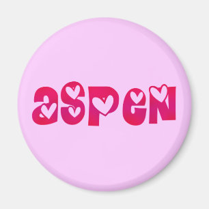 Aspen i Hearts Magnet