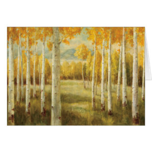 Aspen i höst hälsningskort