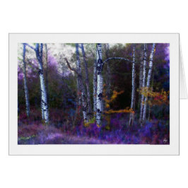 Aspen i Lila och blått Hälsningskort