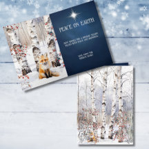 Aspen i vinter med Rött julkort