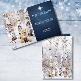 Aspen i vinter med Rött julkort Helgkort