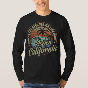 aspen kalifornia där öl flyter som vin t shirt