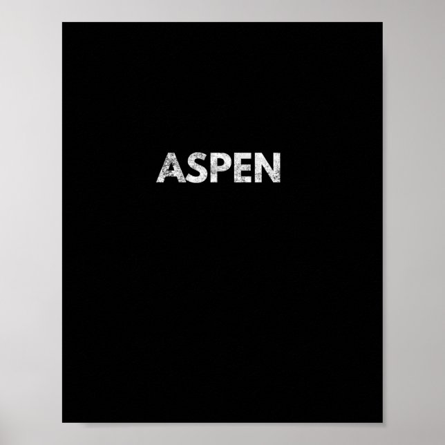 Aspen Långärmad Colorado Skiing Snowboarding Poster (Framsidan)