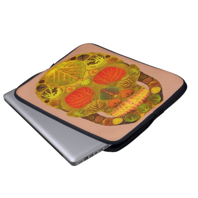 Aspen Leaf Dödskalle 12 Laptop Sleeve (Framre botten)