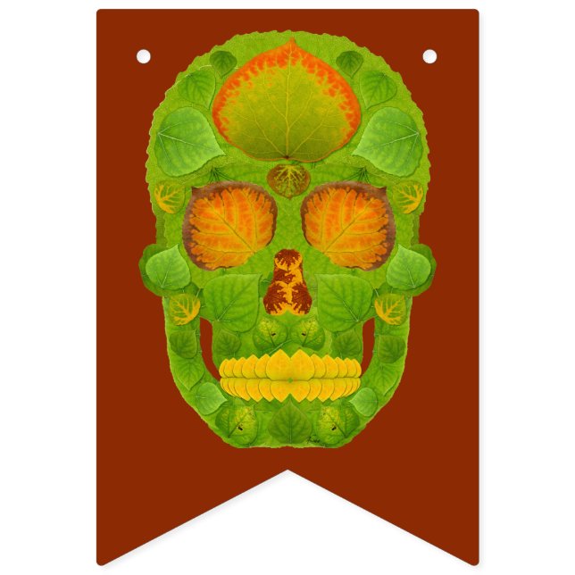 Aspen Leaf Skull 10 Vimplar (Sextonde flaggan)