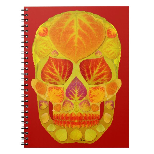 Aspen Leaf Skull 13 Anteckningsbok (Framsidan)