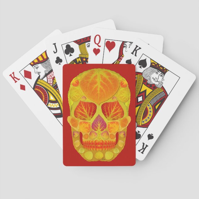 Aspen Leaf Skull 13 Spelkort (Baksidan)