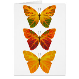 Aspen Löv Butterflies Hälsningskort