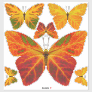 Aspen Löv Butterfly 2 Klistermärken