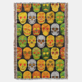 Aspen Löv Döskallar sömlösa mönster 2018 Filt