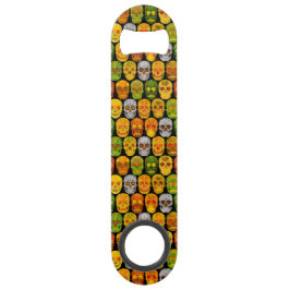 Aspen Löv Döskallar sömlösa mönster 2018 Långa Flaskppnare