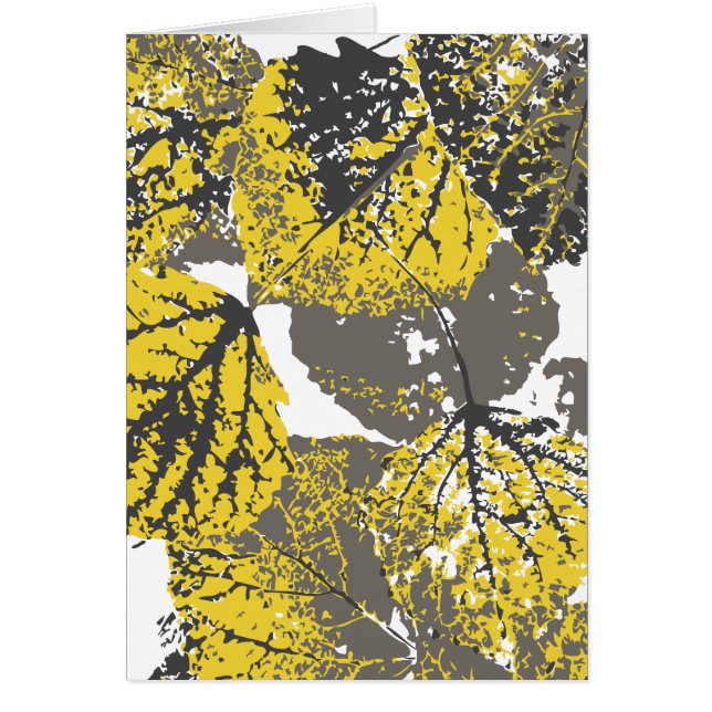 aspen löv hälsningskort (Framsidan)