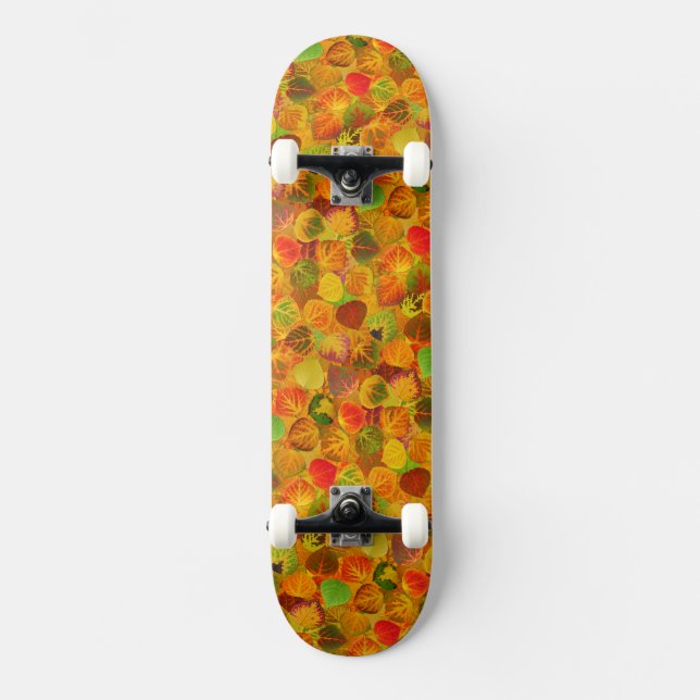 Aspen Löv kollage solid medley, sömlös 1 Mini Skateboard Bräda 18,5 Cm (Framsida)