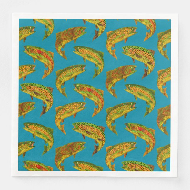 Aspen Löv Regnbågsörmen utan sjölösa Mönster 2018 Pappersservett (Framsida)