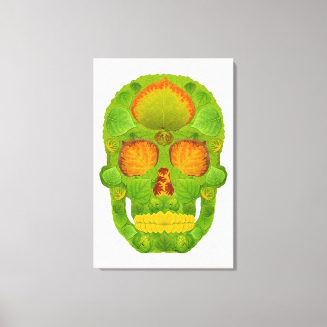 Aspen Löv Skull 10 Canvastryck (Framsida)