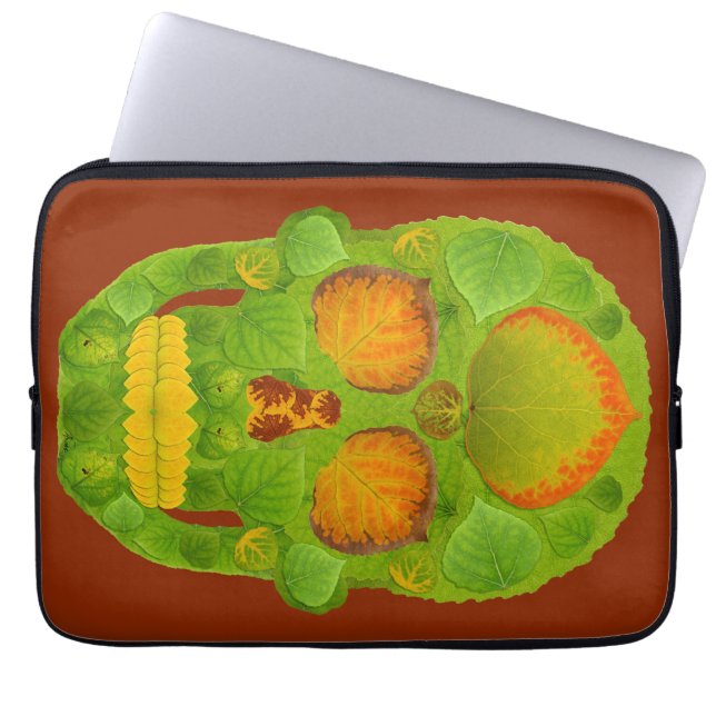 Aspen Löv Skull 10 Laptop Sleeve (Framsidan)