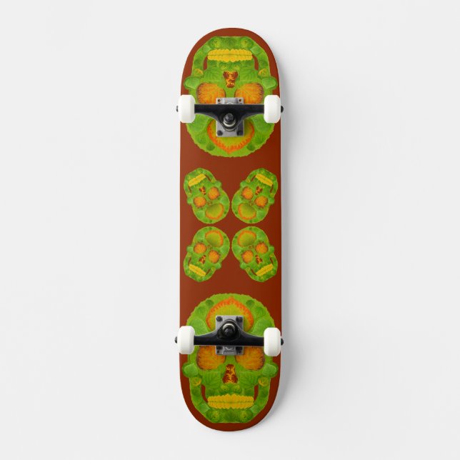 Aspen Löv Skull 10 Mini Skateboard Bräda 18,5 Cm (Framsida)