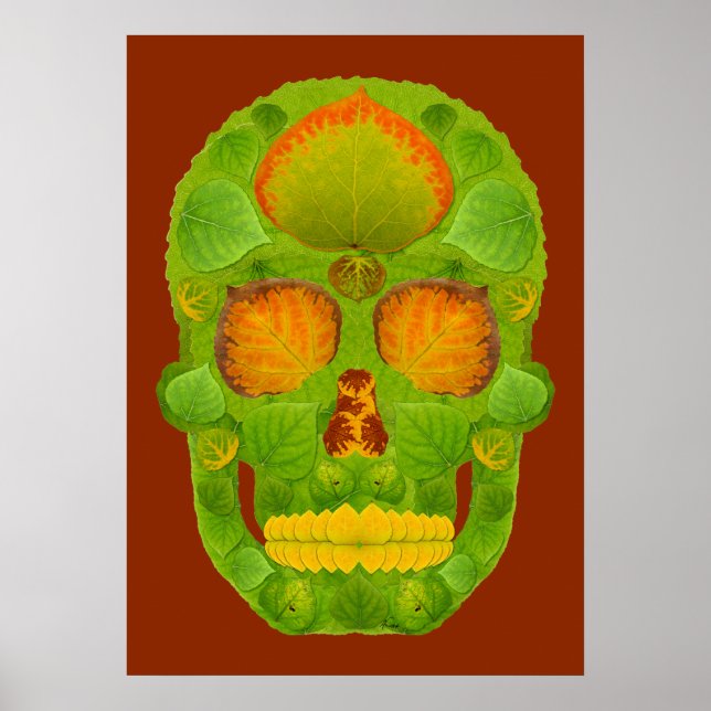 Aspen Löv Skull 10 Poster (Framsidan)