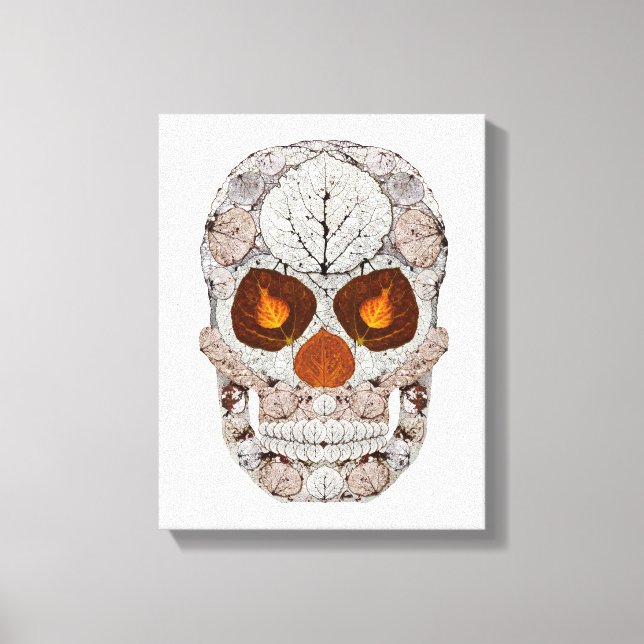 Aspen Löv Skull 11 Canvastryck (Framsida)