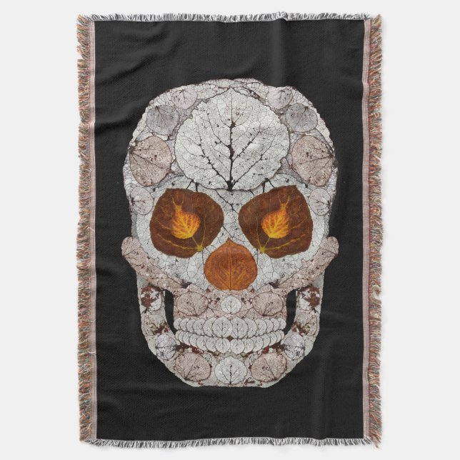 Aspen Löv Skull 11 Filt (Framsidan Vertikal)