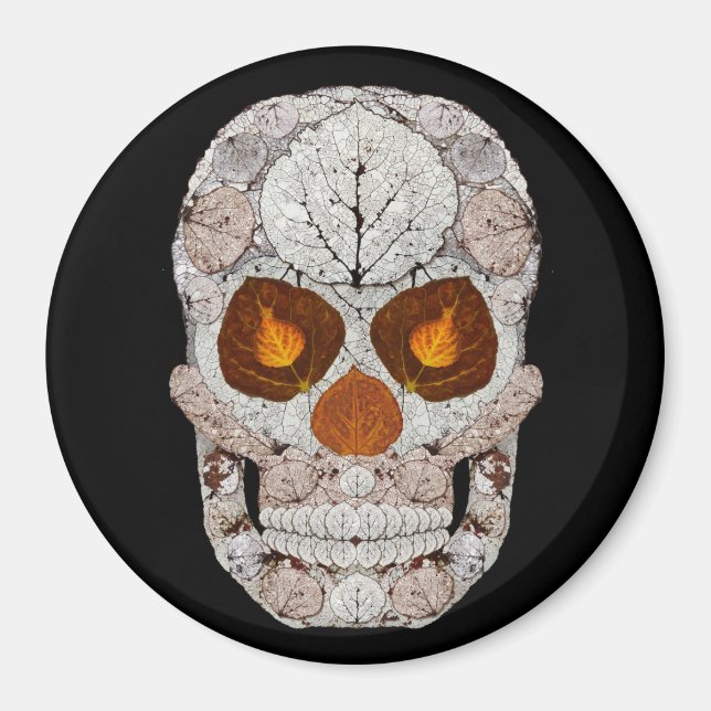 Aspen Löv Skull 11 Magnet (Framsidan)