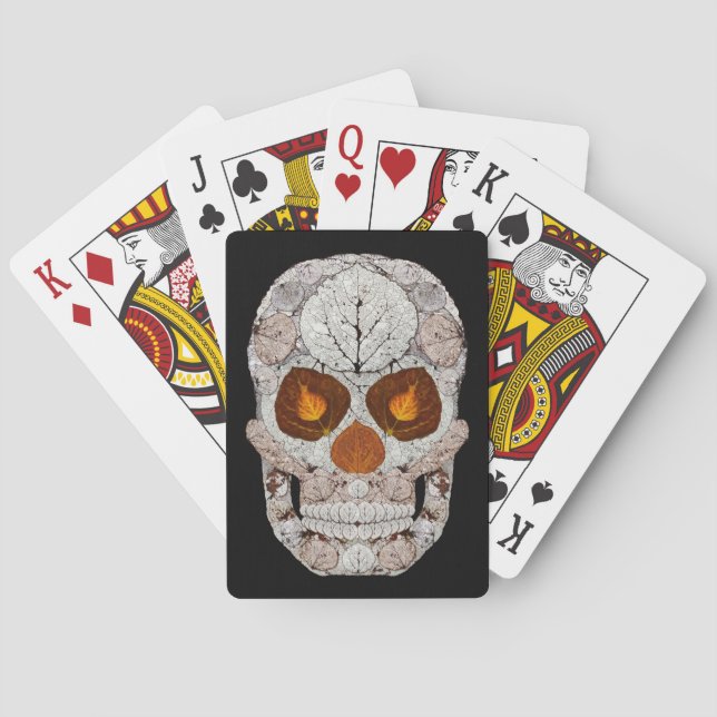 Aspen Löv Skull 11 Spel Kort (Baksidan)