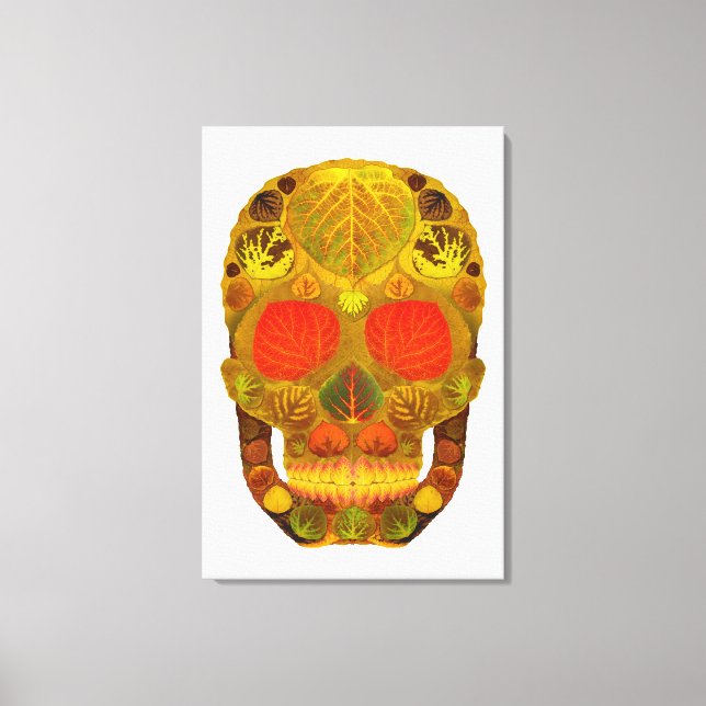 Aspen Löv Skull 12 Canvastryck (Framsida)