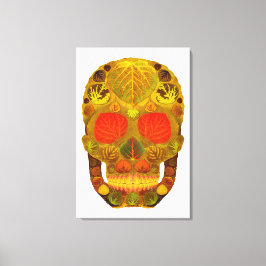 Aspen Löv Skull 12 Canvastryck