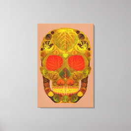 Aspen Löv Skull 12 Canvastryck