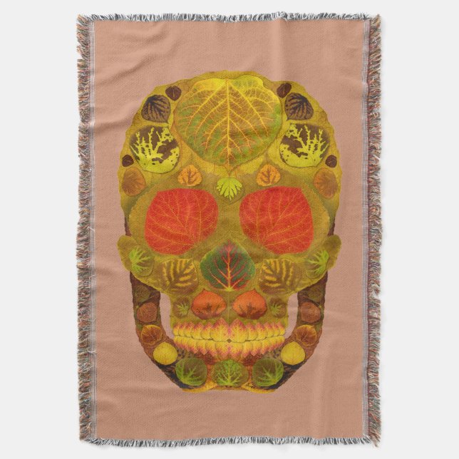 Aspen Löv Skull 12 Filt (Framsidan Vertikal)