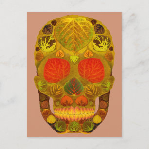 Aspen Löv Skull 12 Vykort