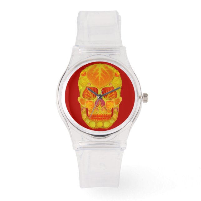 Aspen Löv Skull 13 Armbandsur (Framsida)