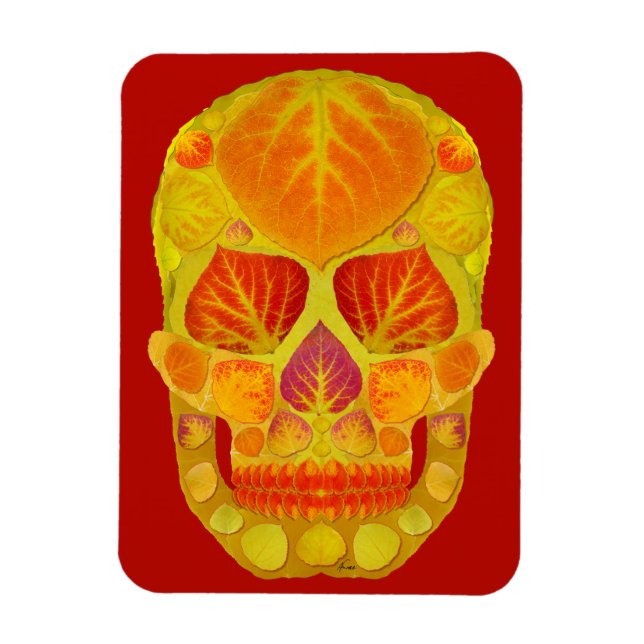 Aspen Löv Skull 13 Magnet (Vertikal)