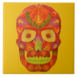 Aspen Löv Skull 16 Kakelplatta