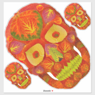 Aspen Löv Skull 16 Klistermärken