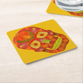 Aspen Löv Skull 16 Underlägg Papper Kvadrat