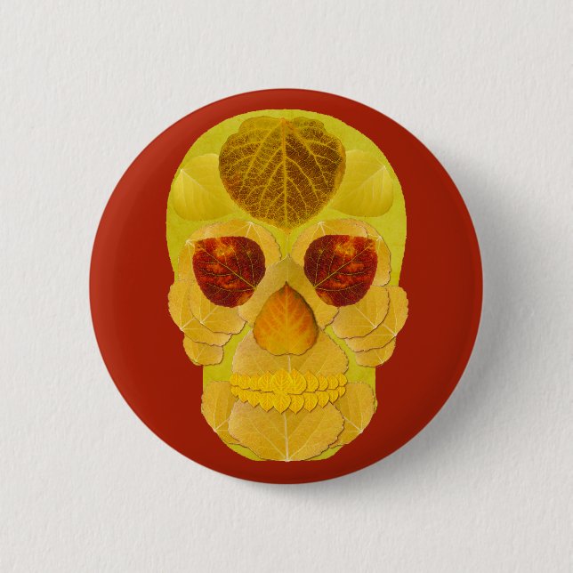 Aspen Löv Skull 1 Knapp (Framsida)