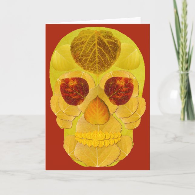 Aspen Löv Skull 1 Kort (Framsida)
