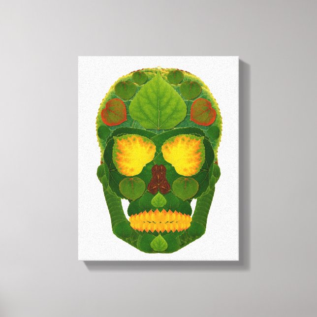 Aspen Löv Skull 9 Canvastryck (Framsida)