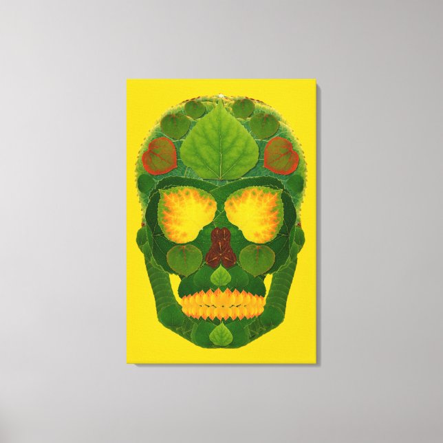 Aspen Löv Skull 9 Canvastryck (Framsida)