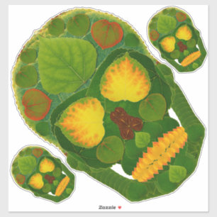 Aspen Löv Skull 9 Klistermärken